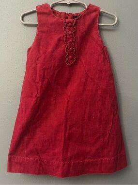 Ralph Lauren Corduroy Ruffle-Front Sleeveless Dress